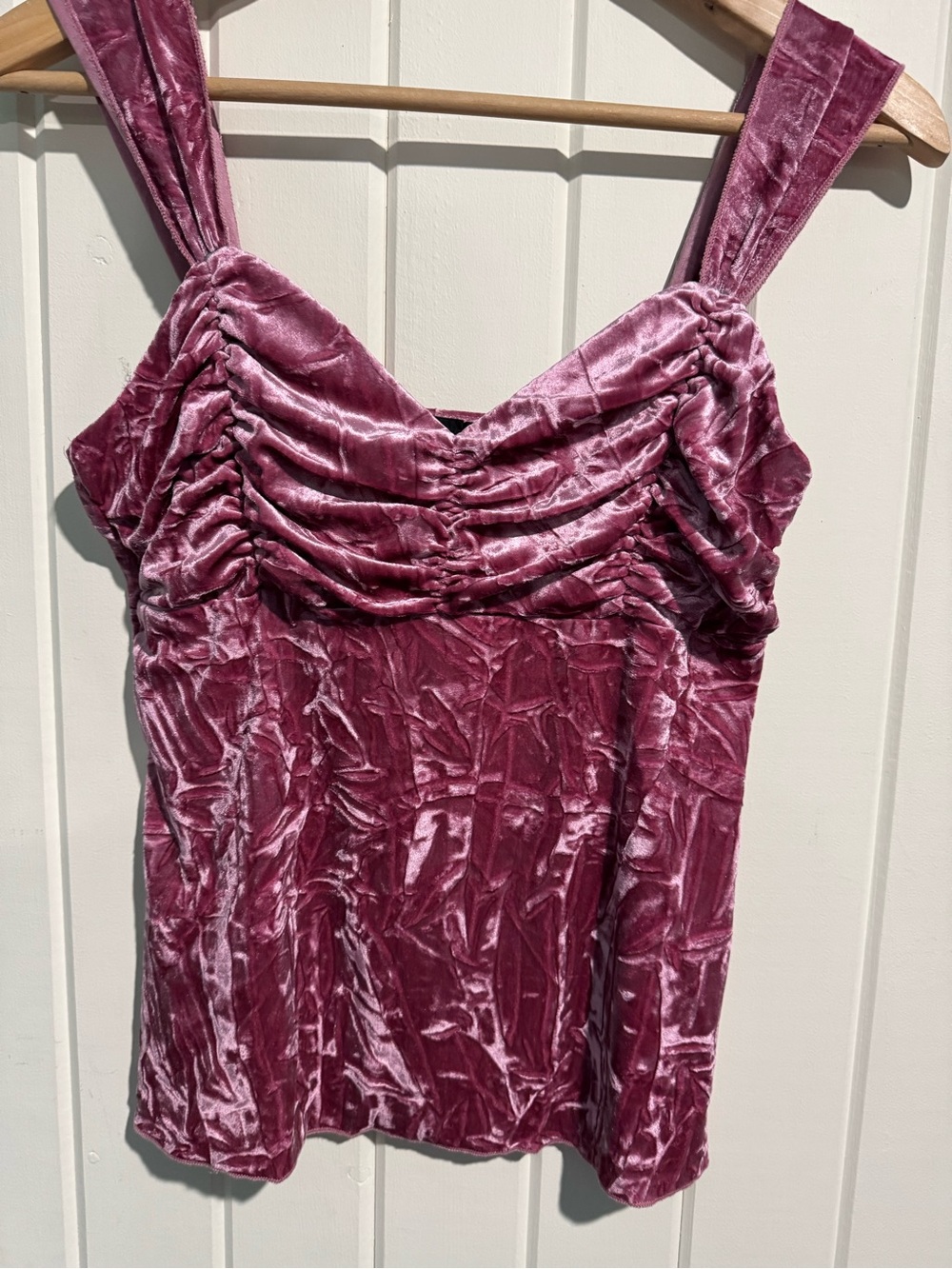 A. Byer Crushed Velvet Ruched Mini Dress in Plum